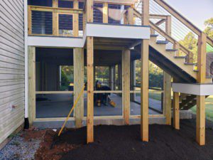 Screen Porch Deck With Patio Below, Ruckersville VA 22968