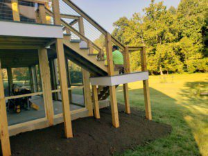 Screen Porch Deck With Patio Below, Ruckersville VA 22968