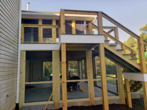 Screen Porch Deck With Patio Below, Ruckersville VA 22968