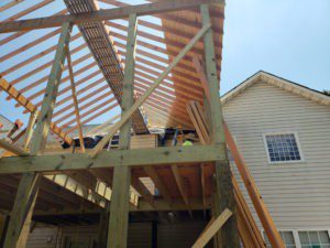 Screen Porch Deck With Patio Below, Ruckersville VA 22968