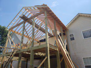 Screen Porch Deck With Patio Below, Ruckersville VA 22968