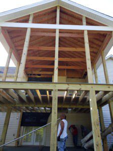 Screen Porch Deck With Patio Below, Ruckersville VA 22968