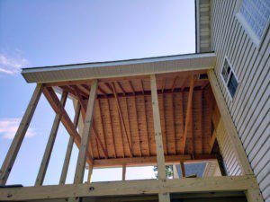 Screen Porch Deck With Patio Below, Ruckersville VA 22968