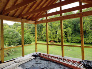 Screen Porch Deck With Patio Below, Ruckersville VA 22968